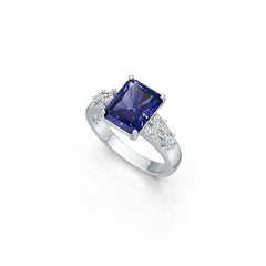 10K 14K Gold or 14K Gold Semi Mount Ring Setting Emerald Em 10x8mm Diamond Accent Syzjewelry