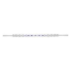 Platinum Semi Mount Bracelet Setting Round Ro 5x3mm Syz Jewelry