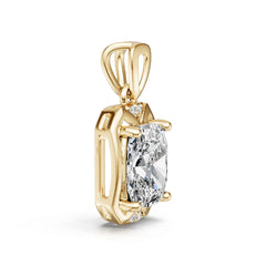 Sterling Silver Semi Mount Pendant Setting Cushion CU 9X7mm White Topaz Accents Syzjewelry