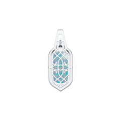 10K Gold Semi Mount Pendant Setting Oval OV 20X10mm Cabochon Moissanite Accent DHJ