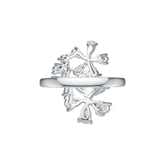 10K Gold Semi Mount Ring Setting Pear PE 5x3mm PE 4x2mm Moissanite Accent DHJ