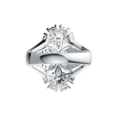 10K Gold Semi Mount Ring Setting Marquise MQ 6X3mm PE 5X3mm PE 4X3mm Moissanite Accent DHJ