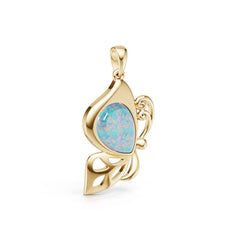 18K Gold Semi Mount Pendant Setting Round Ro 13x11mm Syz Jewelry