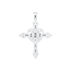 Platinum Semi Mount Pendant Setting Oval OV 7X5mm OV 5X4mm Diamond Accent DHJ