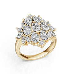 14K Gold Semi Mount Ring Setting Round Ro 5x3mm Diamond Accent Syz Jewelry