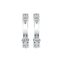 18K Gold Semi Mount Earrings Setting Pear PE 6X4mm Diamond Accent DHJ