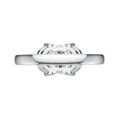 Platinum Semi Mount Ring Setting Oval OV 8X6mm MQ 6X3mm Diamond Accent DHJ
