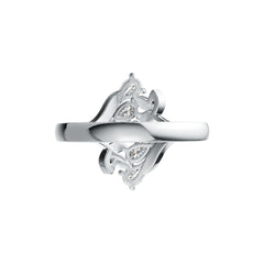 14K Gold Semi Mount Ring Setting Pear PE 5X3mm Diamond Accent DHJ
