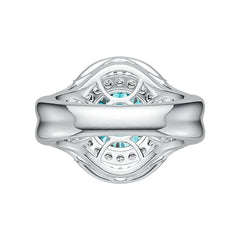 Sterling Silver Semi Mount Ring Setting Round RD 10x10mm White Topaz DHJ