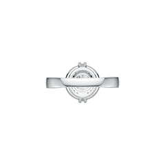 18K Gold Semi Mount Ring Setting Round RD 7x7mm Halo Diamond Accent DHJ