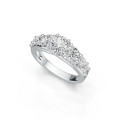 18K Gold Semi Mount Ring Setting Round RD 6x6mm RD 5x5mm RD 4x4mm RD 3x3mm DHJ