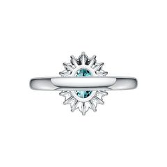 Sterling Silver Semi Mount Ring Setting Oval OV 8X6mm with White Topaz Syzjewelry