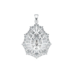 10K Gold Semi Mount Pendant Setting Oval OV 7X5mm Moissanite Accent DHJ