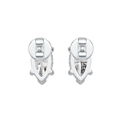 Platinum Semi Mount Earrings Setting Marquise MQ 9X4.5mm Stud DHJ