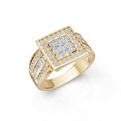 10K Gold Semi Mount Ring Setting Princess Pr 2x2mm Moissanite Accent Syz Jewelry