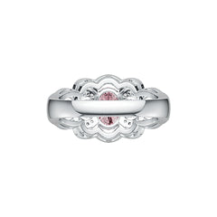 18K Gold Semi Mount Ring Setting Oval OV 8X6mm Diamond Accent DHJ