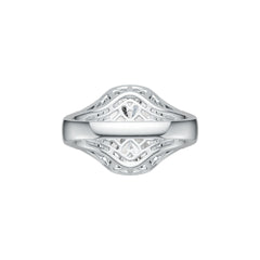 Sterling Silver Semi Mount Ring Setting Cushion CU 14X10mm DHJ