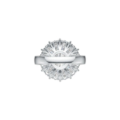 Sterling Silver Semi Mount Ring Setting RD 8x8mm with White Topaz DHJ