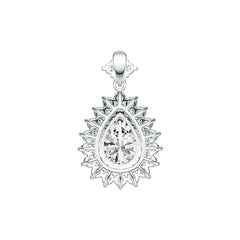Sterling Silver Semi Mount Pendant Setting Pear PE 15X11mm Syzjewelry