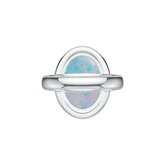 Sterling Silver Semi Mount Ring Setting Oval OV 16X12mm Cabochon Art Deco Style DHJ