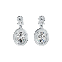Sterling Silver Semi Mount Earrings Setting Oval OV 10X8mm PE 6X4mm DHJ