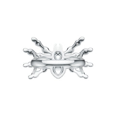 18K Gold Ring with or Moissanite Spider Theme Diamond Accent DHJ