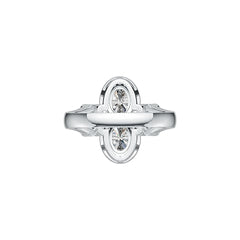 10K Gold Semi Mount Ring Setting Oval OV 7X5mm Moissanite Accent DHJ