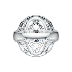 14K Gold Semi Mount Ring Setting Oval OV 8X6mm OV 6X4mm Diamond Accent DHJ