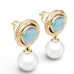 14K Gold Semi Mount Earrings Setting Round Ro 10x10mm Syz Jewelry