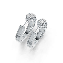 14K Gold Semi Mount Earrings Setting Round RD 4x4mm DHJ