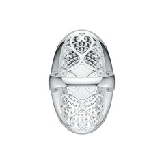 18K Gold Semi Mount Ring Setting Oval OV 12X10mm Diamond Accent DHJ