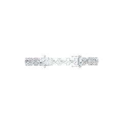 18K Gold Semi Mount Bracelet Setting Heart HT 4X4mm Diamond Accent DHJ