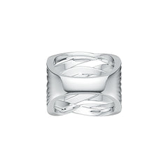 Sterling Silver Semi Mount Ring Setting Crossover Woven DHJ