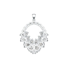 Sterling Silver Semi Mount Pendant Setting Pear PE 7X5mm DHJ