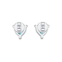 18K Gold Semi Mount Earrings Setting Heart HT 6X6mm Simple Stud DHJ