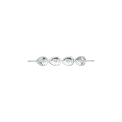 14K Gold Semi Mount Bracelet Setting Pear PE 7X5mm with White Topaz Diamond Accent DHJ