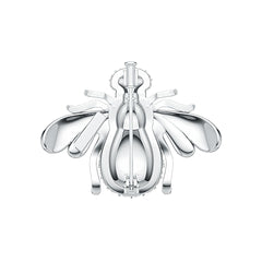 18K Gold Pendant Bee Theme with or Moissanite Diamond Accent DHJ