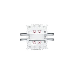 Sterling Silver Semi Mount Ring Setting Princess SQ 3X3mm DHJ