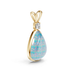 Sterling Silver Semi Mount Pendant Setting Pear PE 27X19mm Syzjewelry