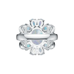 Sterling Silver Semi Mount Ring Setting Oval OV 10X8mm Cabochon DHJ