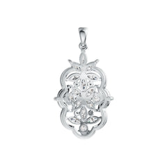10K Gold Semi Mount Pendant Setting Marquise MQ 5X2.5mm Moissanite Accent DHJ