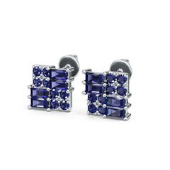 Platinum Semi Mount Earrings Setting Round Ro 4x2mm Syz Jewelry