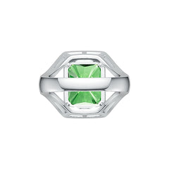 Sterling Silver Semi Mount Ring Setting Emerald OCT 14X12mm DHJ