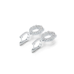 10K Gold Semi Mount Earrings Setting Round RD 4.0mm 3.5mm 3mm 2.5mm 2mm Moissanite Accent DHJ