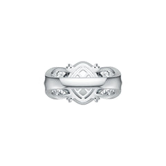 Sterling Silver Semi Mount Ring Setting Cushion CU 10X10mm Cabochon DHJ