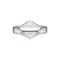 Platinum Semi Mount Ring Setting Round RD 6x6mm Diamond Accent DHJ