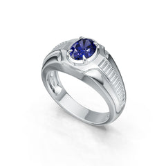 Men's Sterling Silver Semi Mount Ring Setting Oval OV 8X6mm DHJ