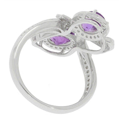 10K Gold Semi Mount Ring Setting Oval OV 7X5mm Twin Stone Cluster Ring Moissanite Accent DHJ