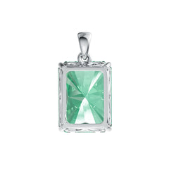 Sterling Silver Semi Mount Pendant Setting Emerald OCT 16X12mm DHJ