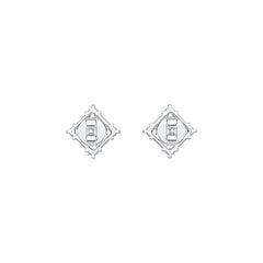Sterling Silver Semi Mount Earrings Setting Princess SQ 3X3mm DHJ